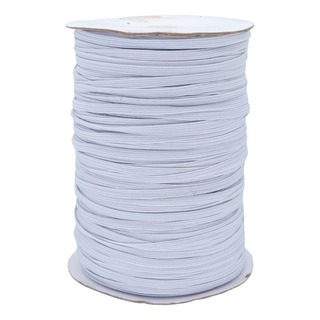 Elástico Trenzado Blanco 5mm Rollo 200mts Resorte Cinta Ropa Elástico Trenzado Blanco 5mm Rollo 200mts Resorte Cinta Ropa