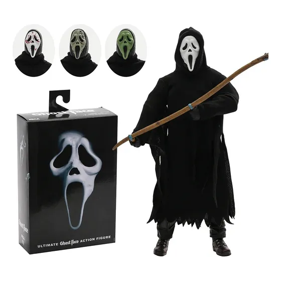 Action Figure Pânico Scream Ghost Face 18cm Boneco Completo