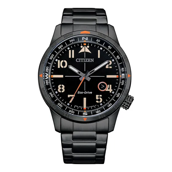 Reloj Citizen  Bm7555-59e  Men's Sport Avion Casual Avion 3 Color De La Correa Negro Color Del Bisel Acero Inoxidable Color Del Fondo Negro