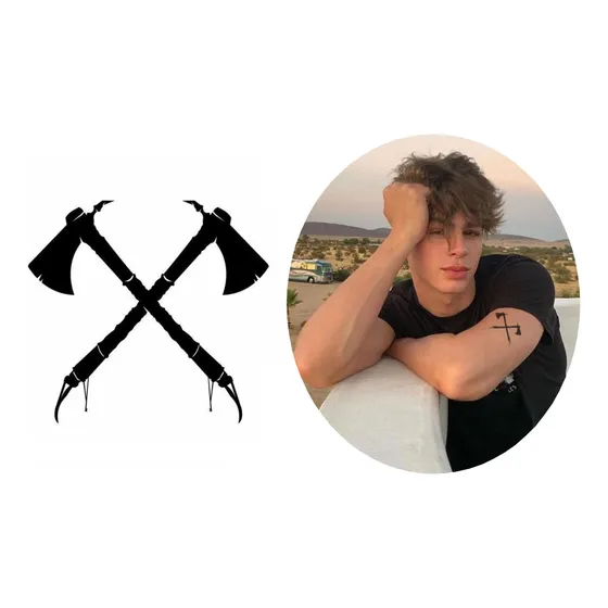 Tatuagem Temporária Machados Vikings