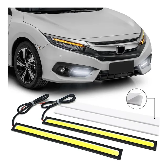 Par Barra Led Drl Auxiliar Luz Diurna Hrv Hr-v 2019 Branco