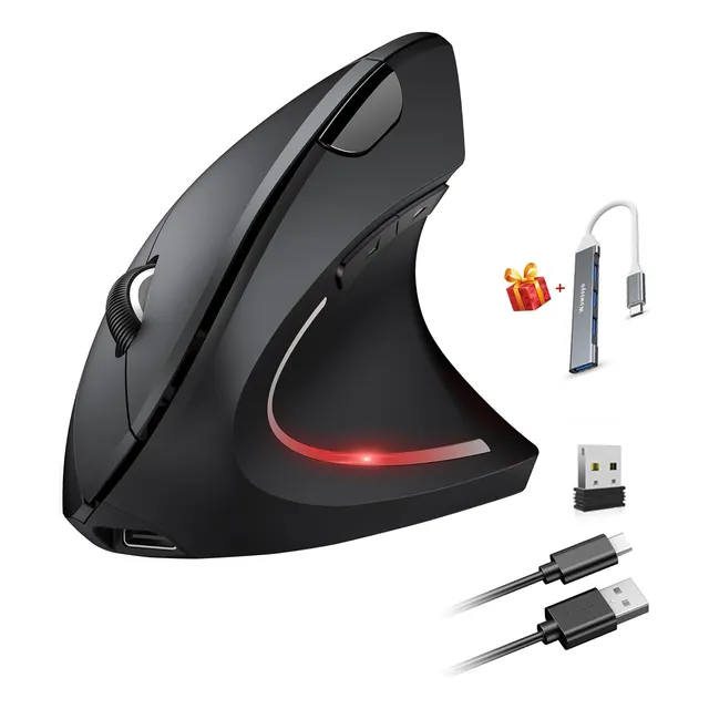 Mouse Inalámbrico Vertical Computadora Gamer Por Mac Windows