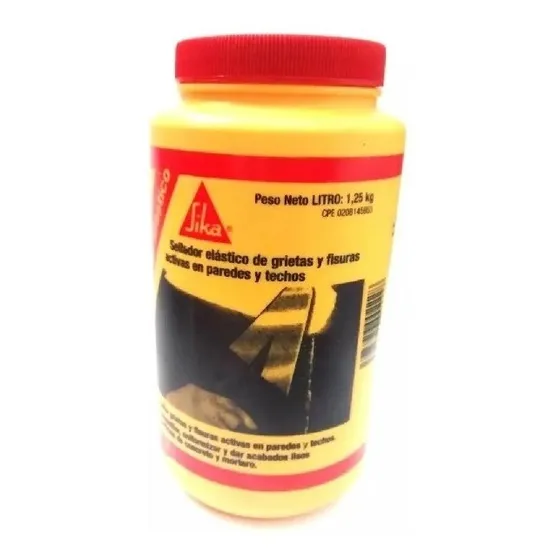 Sika Top Elastico 1.25kg Tapa Grietas Y Fisuras Pared Techos