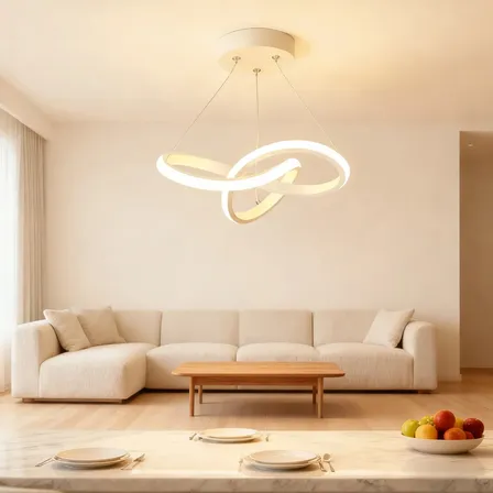 Candeeiro Suspenso Led Moderno, Sala De Estar/quarto, 24 Cm 110v-/220v Branco