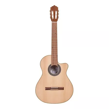 Guitarra Electroacústica Fonseca 40KEC para diestros natural guayubira brillante