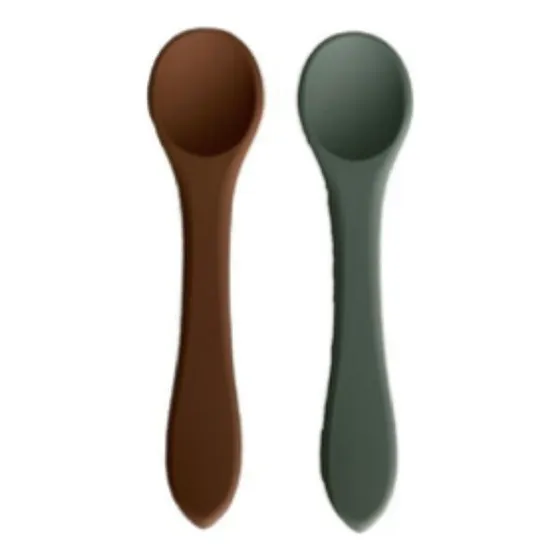 Pack Dos Cucharas Silicona Storki Arcilla Y Verde