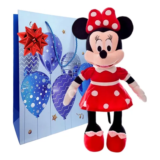 Peluche Mickey Mouse Regalo Bebes Niños Juguete Muñeco Bolsa Peluche Minnie Mause Bolsa Rosa
