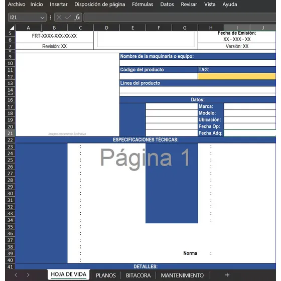 Formatos De Registros Para Equipos De Mantenimiento