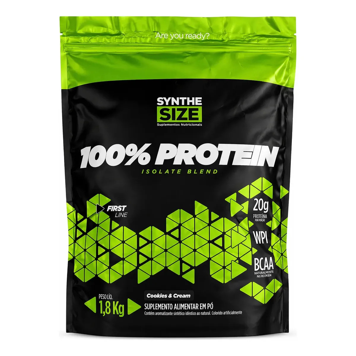 Whey 100% Proteína Isolada Blend Refil 1,8 Kg Synthesize Sabor Morango