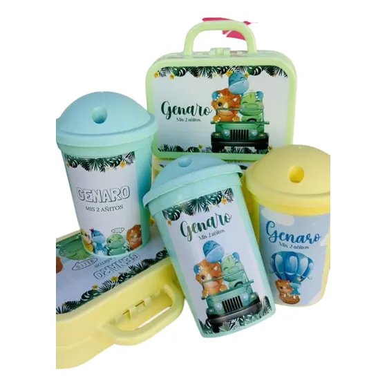 Valijita Personalizad + Vaso Con Vinilo X 25 Unid
