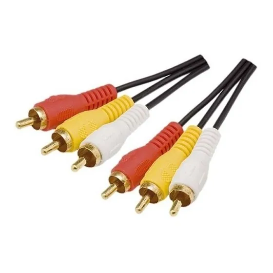 Cabo Audio/video Macho Av Rca 1.8m Gold Tv Lcd Led Dvd Mxt