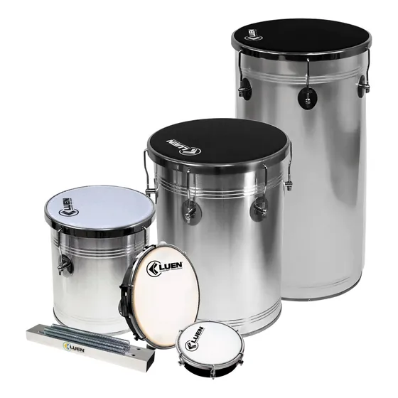 Kit Samba Luen Pand. Tambo. Rebolo Repique Reco-reco Tantan