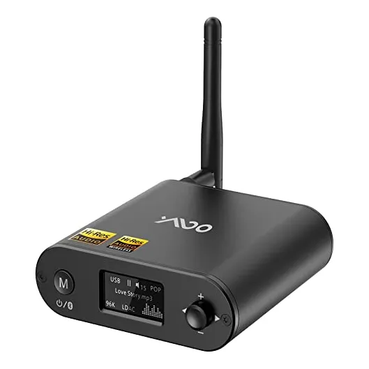 Receptor De Audio Bluetooth 5.1 Ymoo Ldac Dac Amp, 30 Ms Low