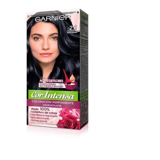 Tinta L'Oréal Cor intensa Cor intensa 2.1 tono negro azulado 1Vol. para cabello
