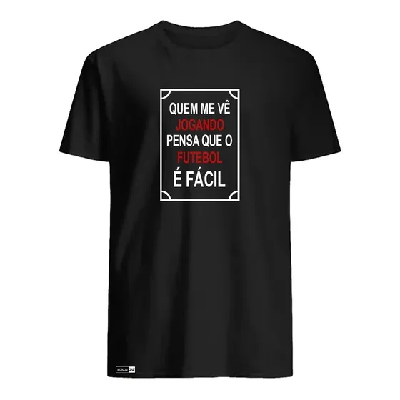 Camiseta Frase Jogador Futebol Resenha Boleiro Masculino
