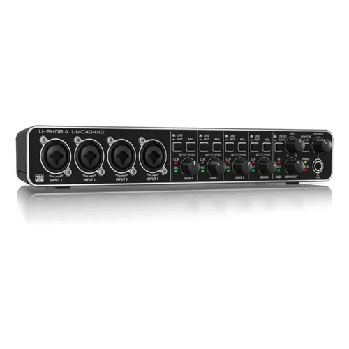 Interface De Áudio U-phoria Umc204hd - Cor Preta Behringer | Frete