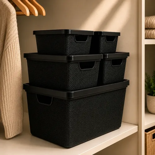 Caixa Organizadora Canelada Tampa Bambu Branco Oikos 6l | MercadoLivre