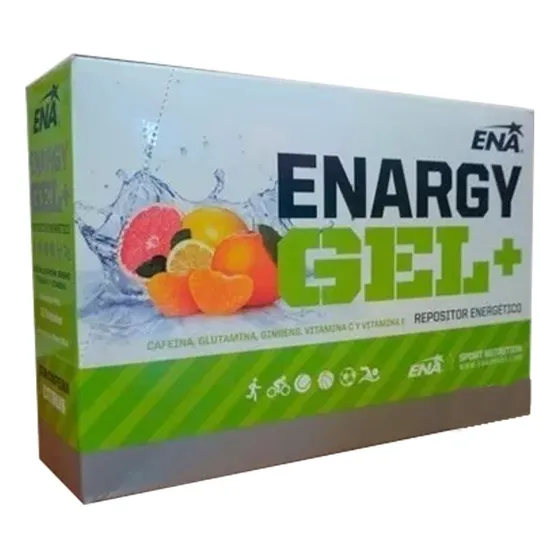 N1 Enargy Gel Ena 12 Unidades Cafeína Rápida Energía Running Sabor Citrus