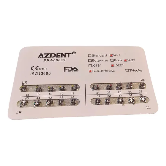 10 Kits Brackets Azdent Mini Roth O Mbt 3-4-5 Hooks