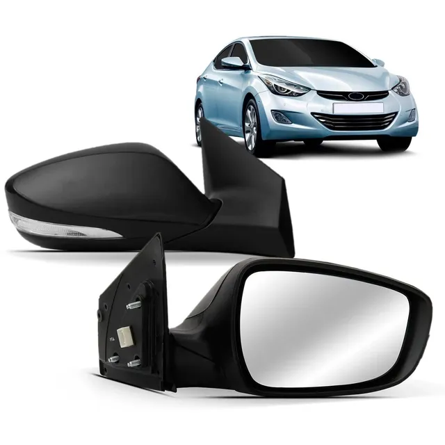 Par Retrovisor Eletrico Retratil Elantra C Pisca 2011 A 2016