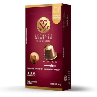 Cápsula De Café Cerrado Mineiro Compativel Com Nespresso 10 Unid Marca 3 Corações Cápsula De Café Cerrado Mineiro Compativel Com Nespresso 10 Unid Marca 3 Corações