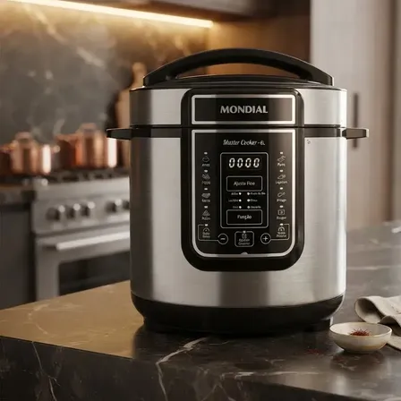 Panela Elétrica Pe-60-6l Digital Pressão 6l Mondial Cor Preto Frequência 60hz
