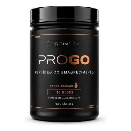 Progo Peptídeo 90g Bioativo Sem Glúten 30 Doses Emagrece Abacaxi