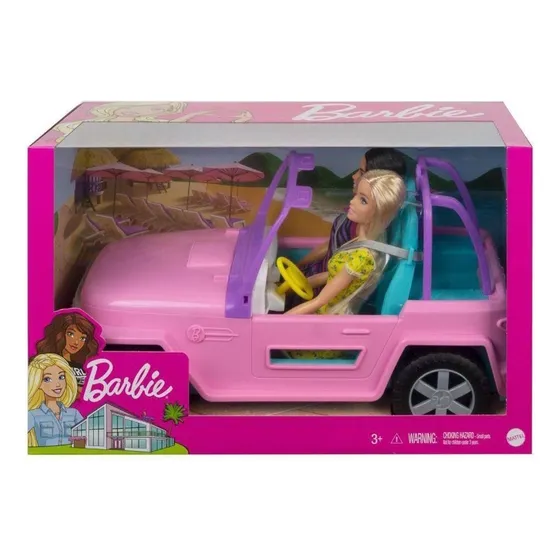 Barbie Jeep Vehiculo 4x4 Con Muñeca Y Amiga Original Mattel