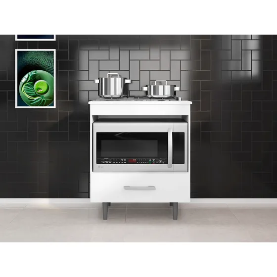 Muebles De Cocina  Balcao 1 Gaveta Blanco