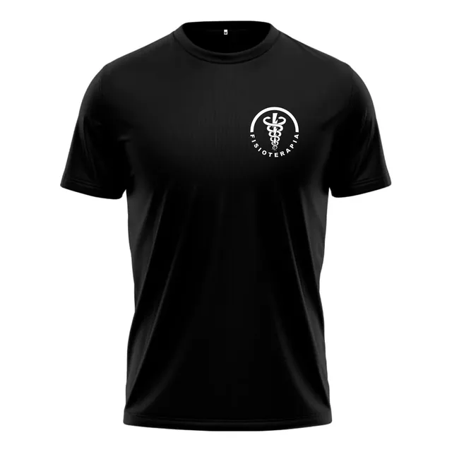 Camiseta Fisioterapia Símbolo Bordado 100% Algodão