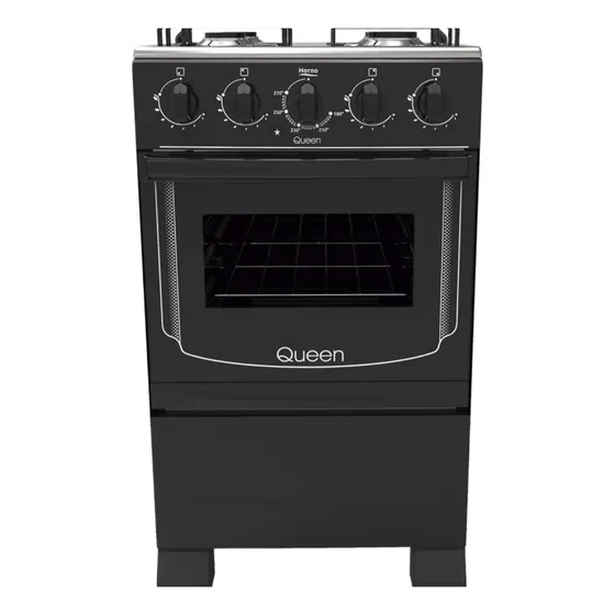 Cocina Supergas Queen Negra Con Encendido Y Termocupla