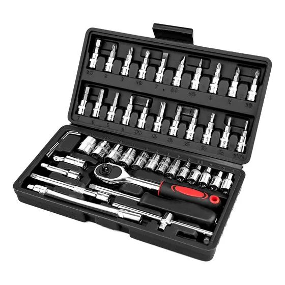 Juego De Dados Extensión Reachet Palanquin 46 Piezas De 1/4