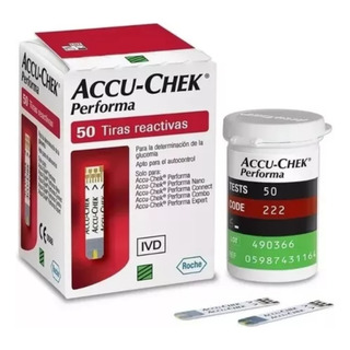 Tiras Accu-chek Performa 50 Testes Fitas Para Medir Glicemia Tiras Accu-chek Performa 50 Testes Fitas Para Medir Glicemia