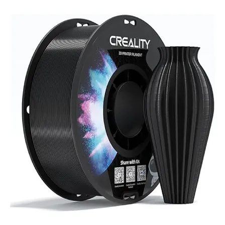 Filamento Creality Petg - 1 kg - 1,75 mm para impressão 3D em cor preta