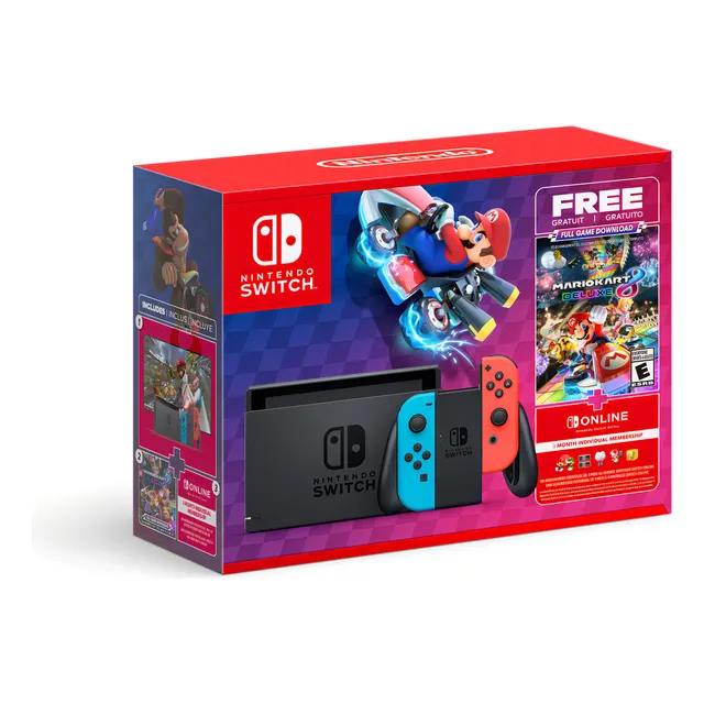 Consola Nintendo Switch Mk 8 Deluxe (Juego Digital + 3 M)