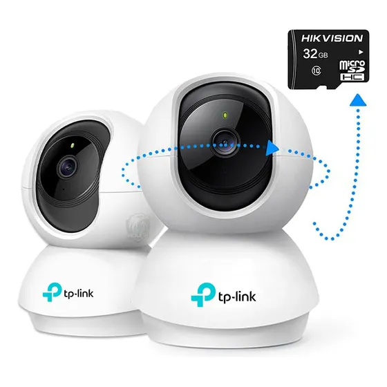 2 Camara Tp-link Tapo C210 3mp 2k Domo Wifi Ip Micro Sd 360°