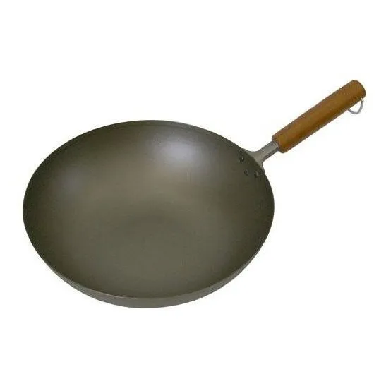 Titanio Puro 30cm China Beijing Sartén Wok Mango De Madera I