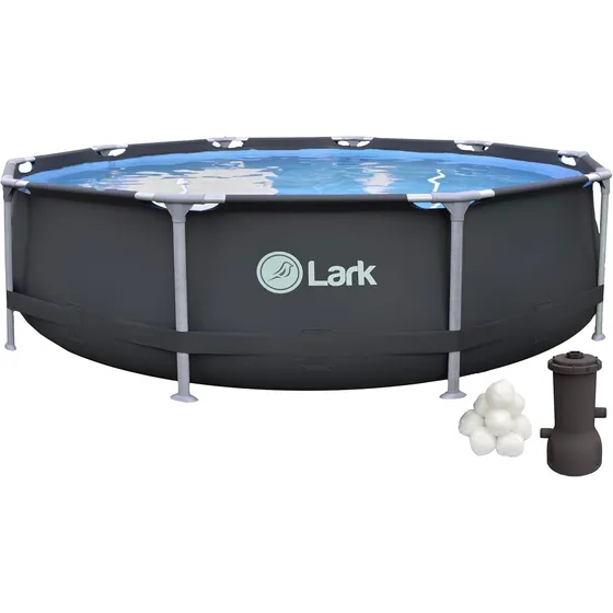 Piscina Elevada De Fibra De Vidrio Lark Rust Proof 10x30 Ft.
