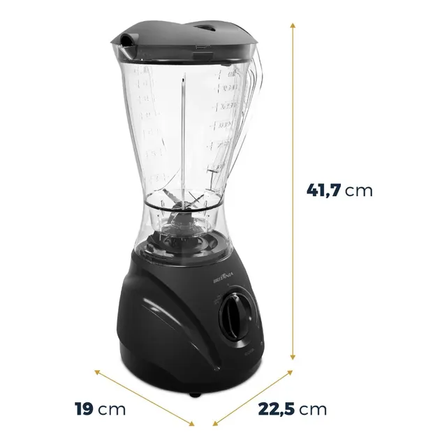 Liquidificador Britânia BLQ900A Plástico 600W 2,1L Preto