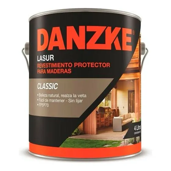 Danzke Lasur Impregnante Madera Satinado Int/ext 4 Lt Color Cedro