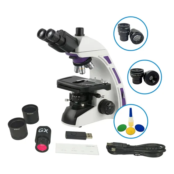 Microscópio Trinocular 2000x Otica Infinita + Câmera 2mp Usb