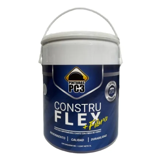 Impermeabilizante Construflex + Fibra De Vidrio Pc3 Galón