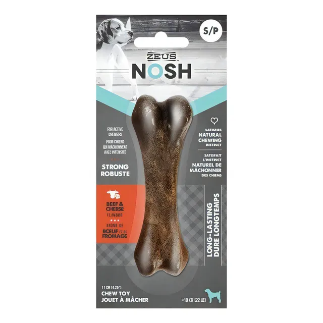 Juguete Zeus Nosh Strong Para Mascota Talla S Carne-queso Color Carne