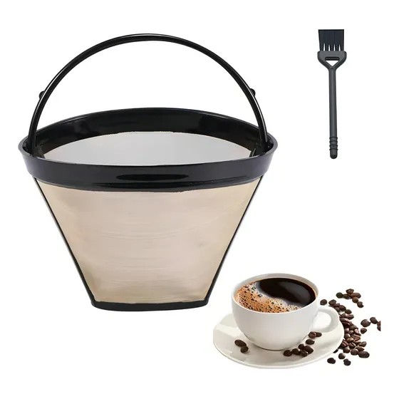 Filtro Cafetera Cafe Reutilizable Conico 6 A 12 Tazas