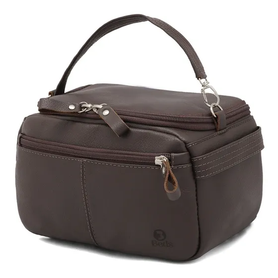 Necessaire Masculina Couro Legitimo Original Porta Objetos
