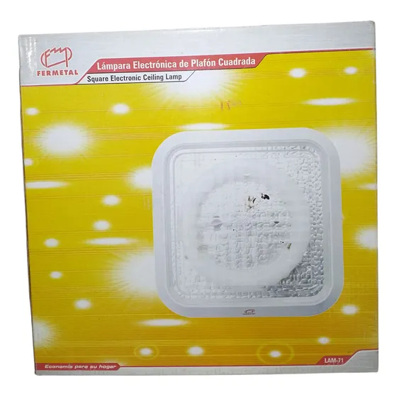 Lamparas Electronica De Plafon Cuadrada Blanca - 22w
