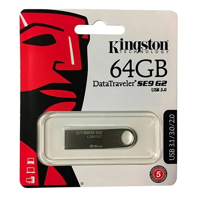 Memoria USB Kingston DataTraveler SE9 DTSE9H 64GB 2.0 plateado