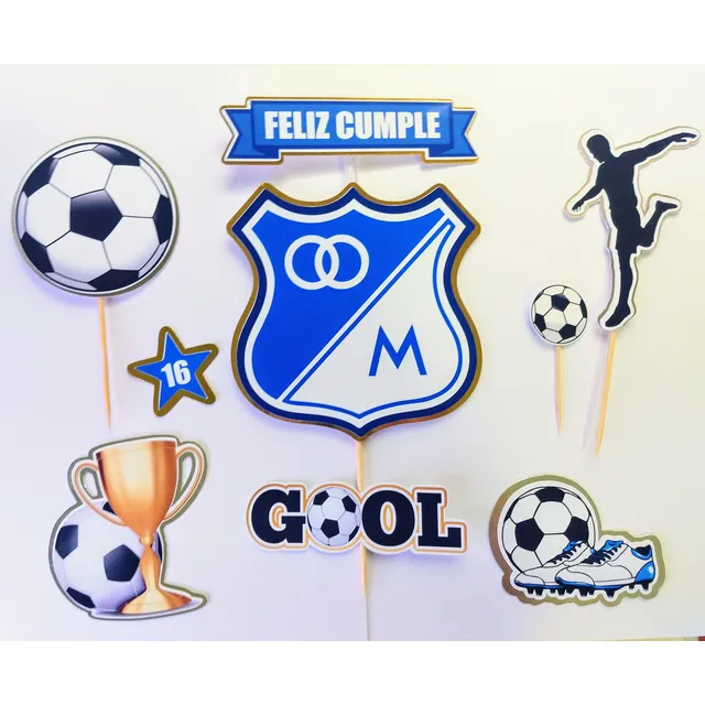Decoración Torta Equipos De Futbol, Decoración Para Ponqué