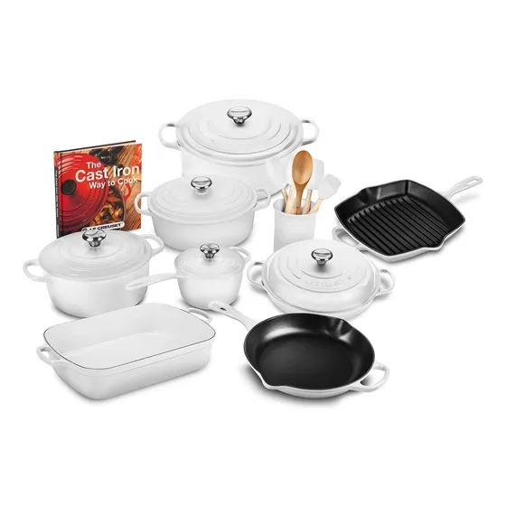 Utensilio Cocina Hierro Fundido 20 Unidad Color Blanco
