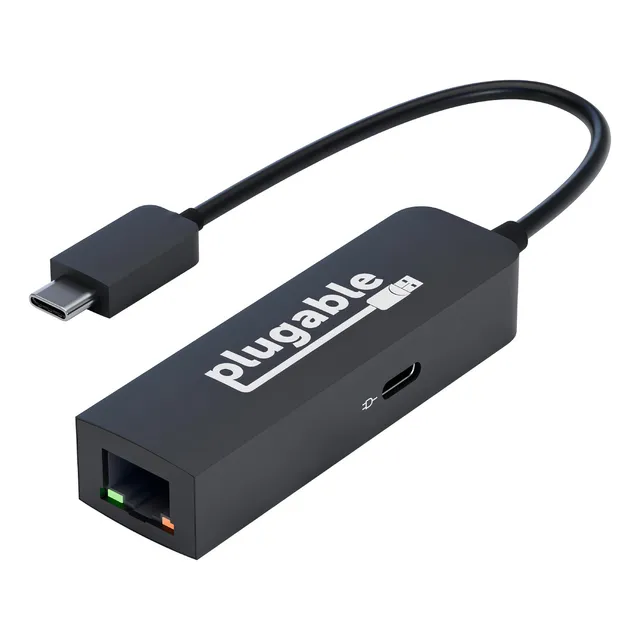 Plugable Adaptador Usb C A Ethernet De 2.5 Gb Con Carga Usb